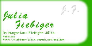 julia fiebiger business card