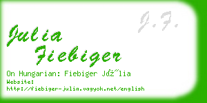 julia fiebiger business card